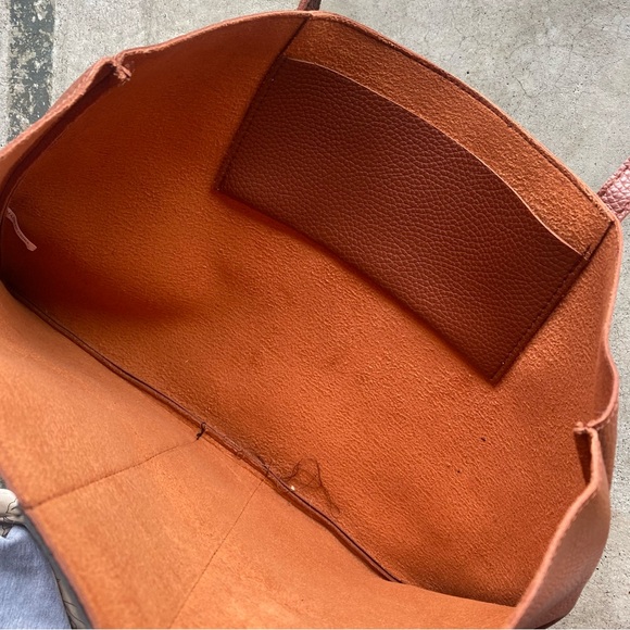 Vince Camuto Brown and Black Leather Tote Bag - Picture 4 of 6